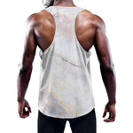 Pink White Grey Marble Print Training Tank Top