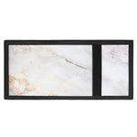 Pink White Grey Marble Print Trifold Wallet