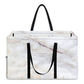 Pink White Grey Marble Print Utility Tote Bag