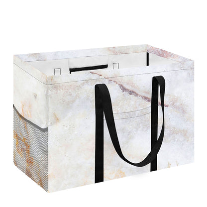 Pink White Grey Marble Print Utility Tote Bag
