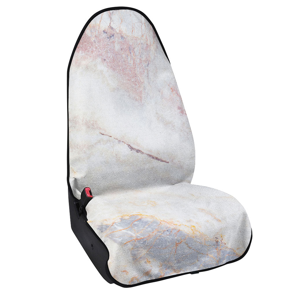 Pink White Grey Marble Print Waterproof Car Seat Cover