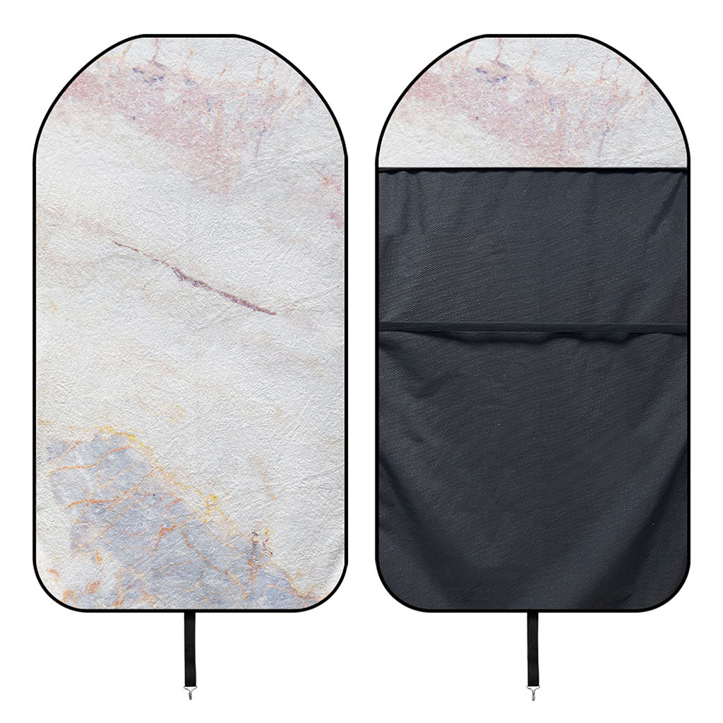Pink White Grey Marble Print Waterproof Car Seat Cover