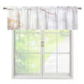 Pink White Grey Marble Print Window Valance