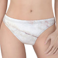 Pink White Grey Marble Print Women's Thong