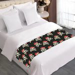 Pirate Skull Crossbones Pattern Print Bed Runner