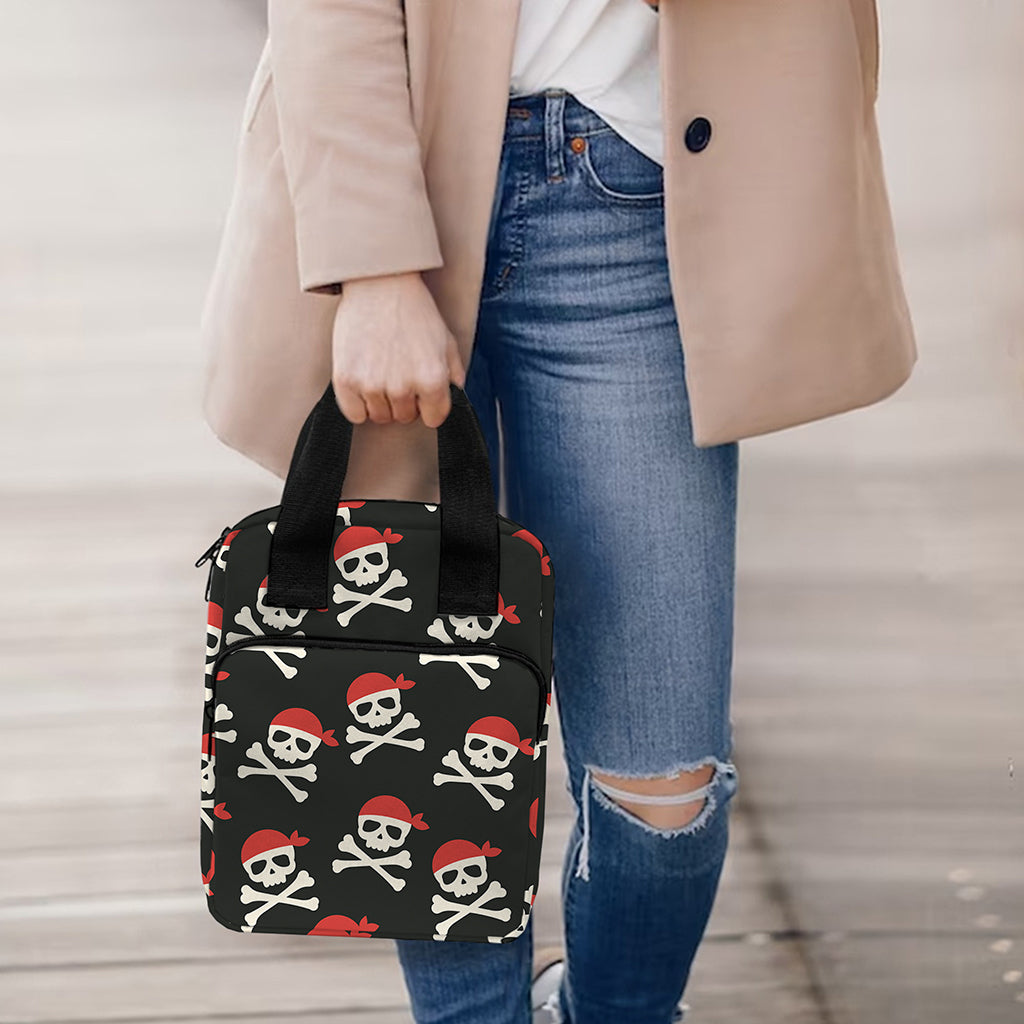 Pirate Skull Crossbones Pattern Print Bible Tote Bag