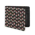 Pirate Skull Crossbones Pattern Print Bifold Wallet