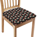 Pirate Skull Crossbones Pattern Print Chair Cushion Cover