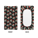 Pirate Skull Crossbones Pattern Print Changing Pad Cover