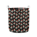 Pirate Skull Crossbones Pattern Print Collapsible Laundry Basket