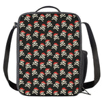 Pirate Skull Crossbones Pattern Print Crossbody Lunch Bag