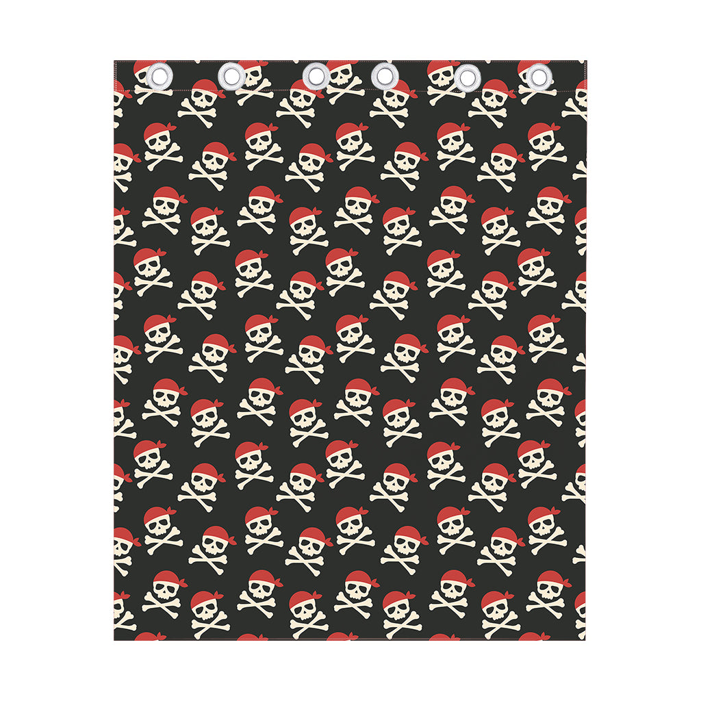 Pirate Skull Crossbones Pattern Print Curtain