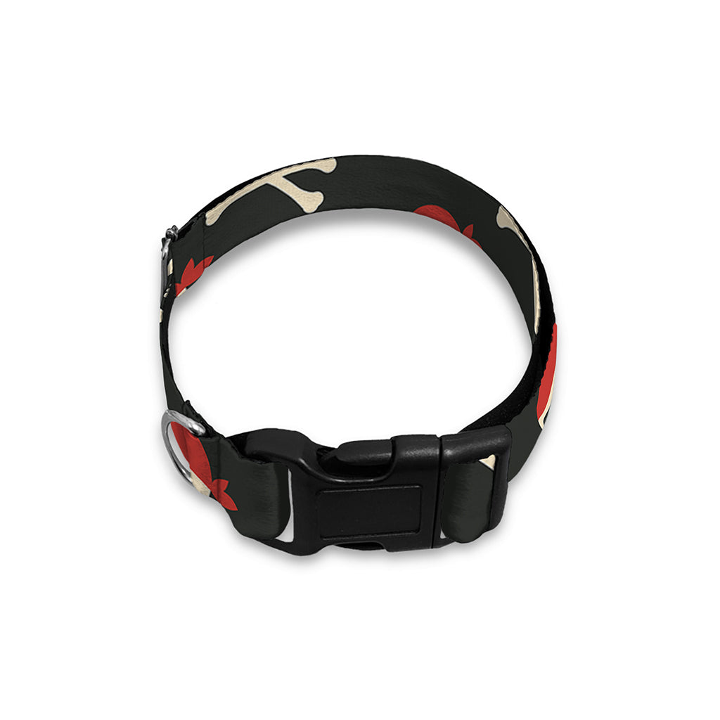 Pirate Skull Crossbones Pattern Print Dog Collar