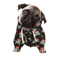 Pirate Skull Crossbones Pattern Print Dog Zip Up Hoodie