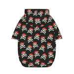 Pirate Skull Crossbones Pattern Print Dog Zip Up Hoodie