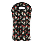 Pirate Skull Crossbones Pattern Print Double Neoprene Wine Tote