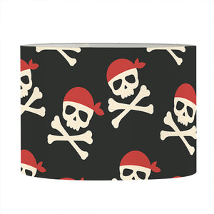 Pirate Skull Crossbones Pattern Print Drum Lamp Shade