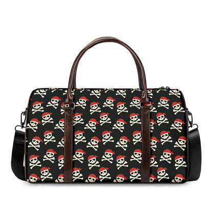 Pirate Skull Crossbones Pattern Print Duffle Bag