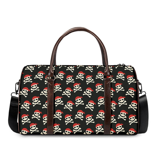 Pirate Skull Crossbones Pattern Print Duffle Bag