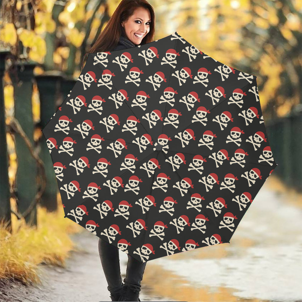 Pirate Skull Crossbones Pattern Print Foldable Umbrella