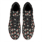 Pirate Skull Crossbones Pattern Print High Top Leather Sneakers