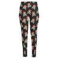 Pirate Skull Crossbones Pattern Print High-Waisted Pocket Leggings
