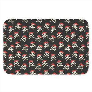 Pirate Skull Crossbones Pattern Print Indoor Door Mat