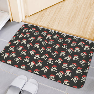 Pirate Skull Crossbones Pattern Print Indoor Door Mat