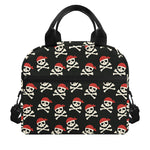 Pirate Skull Crossbones Pattern Print Insulated Lunch Bag