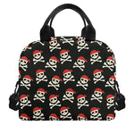 Pirate Skull Crossbones Pattern Print Insulated Lunch Bag