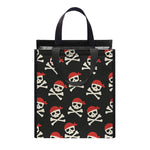Pirate Skull Crossbones Pattern Print Insulated Lunch Tote