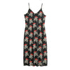 Pirate Skull Crossbones Pattern Print Jersey Midi Cami Dress