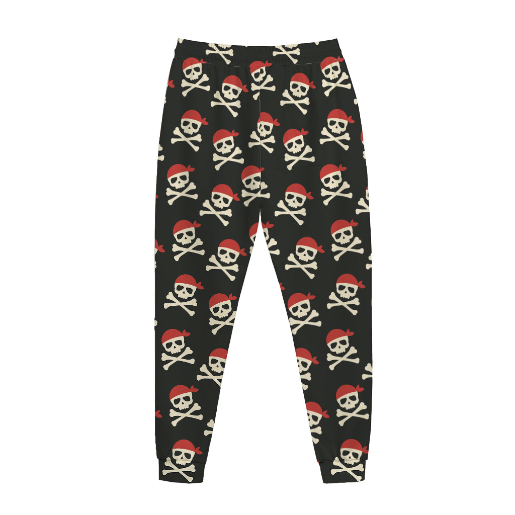 Pirate Skull Crossbones Pattern Print Jogger Pants