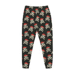 Pirate Skull Crossbones Pattern Print Jogger Pants