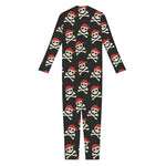 Pirate Skull Crossbones Pattern Print Jumpsuit