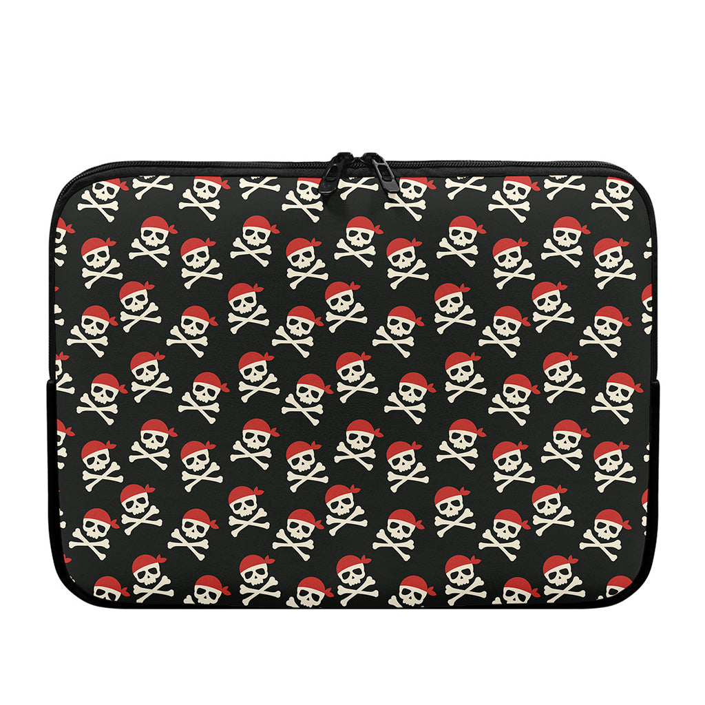Pirate Skull Crossbones Pattern Print Laptop Sleeve