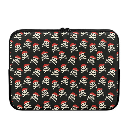 Pirate Skull Crossbones Pattern Print Laptop Sleeve