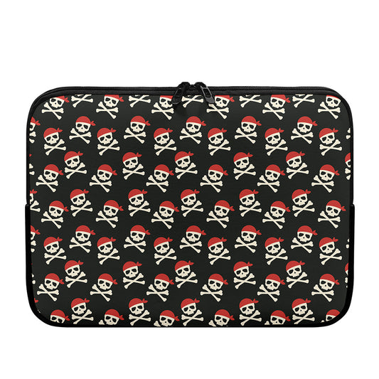 Pirate Skull Crossbones Pattern Print Laptop Sleeve