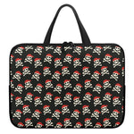 Pirate Skull Crossbones Pattern Print Laptop Sleeve With Handle