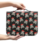 Pirate Skull Crossbones Pattern Print Leather Bible Cover