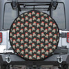 Pirate Skull Crossbones Pattern Print Leather Spare Tire Cover