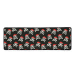 Pirate Skull Crossbones Pattern Print Long Kitchen Mat