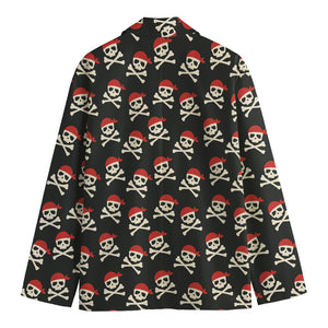 Pirate Skull Crossbones Pattern Print Men's Blazer