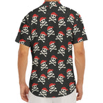 Pirate Skull Crossbones Pattern Print Men's Deep V-Neck Shirt