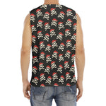 Pirate Skull Crossbones Pattern Print Men's Fitness Tank Top