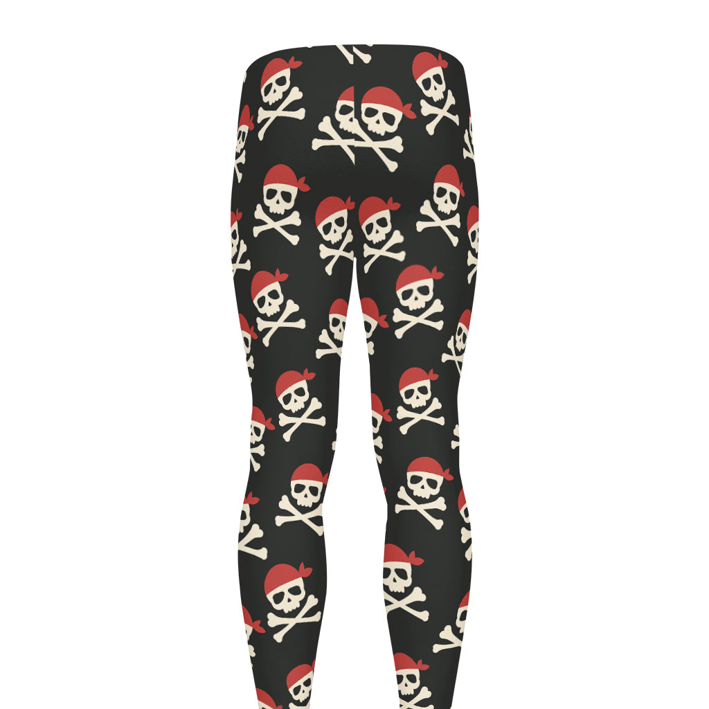 Pirate Skull Crossbones Pattern Print Men's leggings