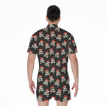 Pirate Skull Crossbones Pattern Print Men's Rompers