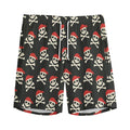 Pirate Skull Crossbones Pattern Print Men's Athletic Shorts