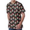 Pirate Skull Crossbones Pattern Print Men's Velvet T-Shirt