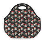 Pirate Skull Crossbones Pattern Print Neoprene Lunch Bag
